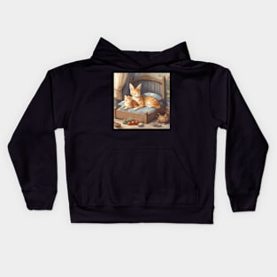 Whimsical Cat Family Kids Hoodie